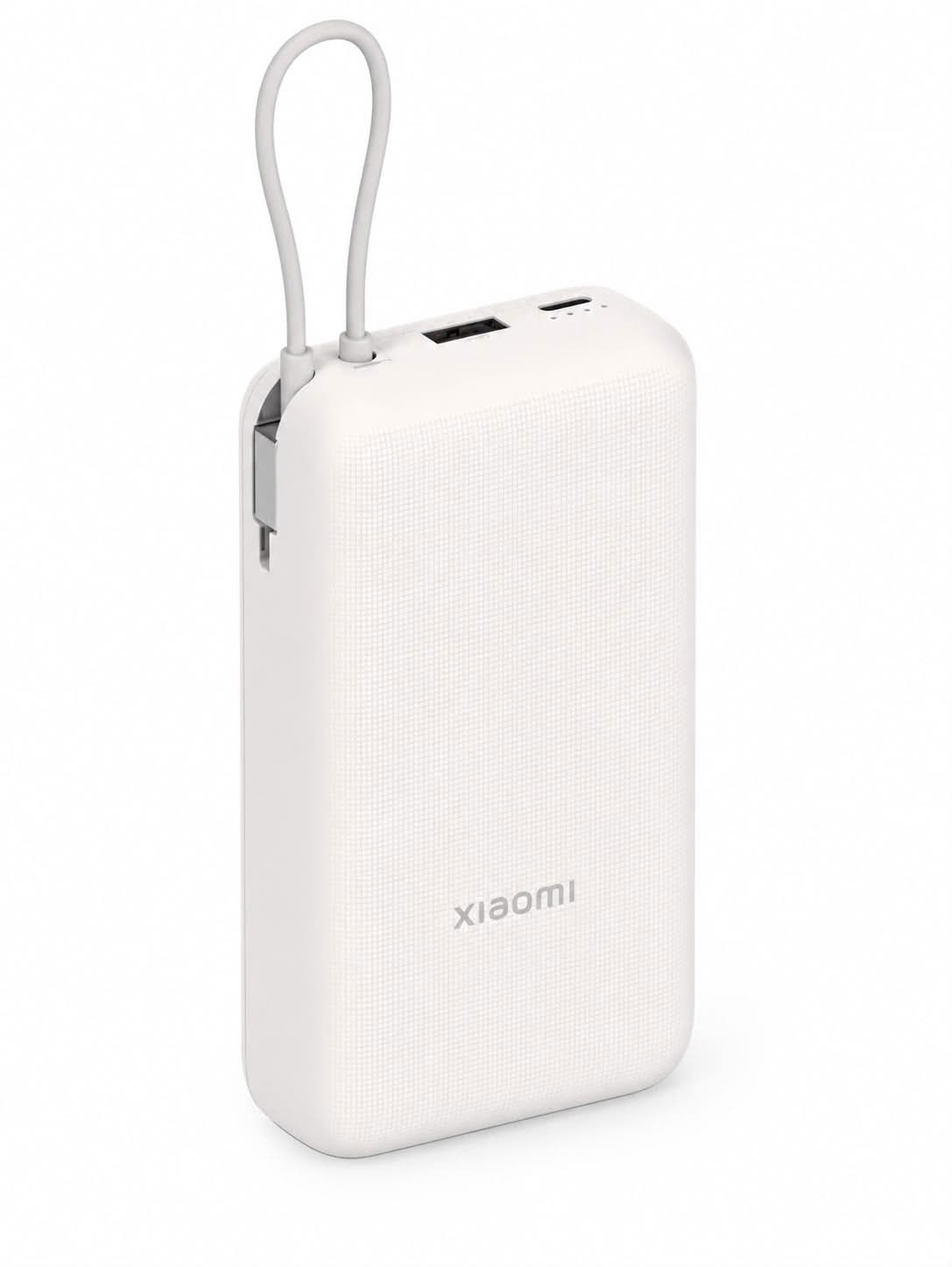 Power Bank KIVO Beige, vista tres cuartos.